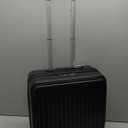 Lekebobor 16 Inch Small Carry on Luggage with Wheels, Airline Approved Hard Shell Suitcase with TSA Lock Front Pocket for Travel for Women Men, Black - Missing Key