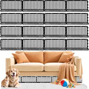 16 Pcs Under Couch Blocker for Pet Under Bed Blocker Adujstable Couch Barrier Sofa Blocker for Couch Bed