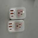 UK Adapters for Travel, TESSAN US to UK Ireland Plug Adapter 20W, Foldable Power Adaptor with 4 Outlets 3 USB(PD 20W 1 USB C) Charger, Type G for USA to Scotland London England Hongkong Dubai Irish