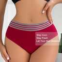 Kingfung Womens Underwear Cheeky Bikini Panties for Women Briefs Soft Stretch Underwear 4 Pack (L)