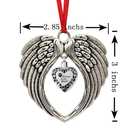 JUPPE Sympathy Gifts, Memorial Gifts for Loss of Loved One, Bereavement Thoughtful Gifts Angel Wings Christmas Tree Ornament, Half of My Heart is in Heaven Ornament Decor