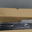 Double Curtain Rod, Black Long Dual Curatin Rod for Windows 84 to 120 Inches, 1" Adjustable Heavy Duty Window Treatment Rods with Modern End Cap Finial, Decorative Spliced Metal Drapery Rods