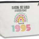 30th Birthday Gifts for Her, 30 Year Old Girl Birthday Gift Ideas, 1995 Birthday Decorations Makeup Bag, 30th Birthday Decorations for Women, Gifts for Mom, Sister, Friends, Wife, Female