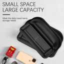 Premium Leather Car Seat Gap Filler Organizer Universal Center Console Organizer with Card Slots for Suv Truck (Black, 2 Pack) Car Seat Storage Box for Phone,Keys,Glasses,Card Car Interior Accessories