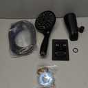 All Metal Bathtub Faucet with Stainless Steel Sprayer & Hose, 10 Settings Matte Black, Tub Spout with Diverter