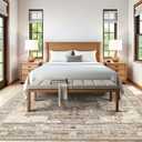 RUUGME 8x8 Square Area Rug for Living Room Washable Beige
