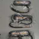 8-Pcs Purple/Amber LED Funeral Escort Emergency Strobe Grille Lights Bar, Ultra Slim Sync Feature Surface Mount Hazard Warning Flashing Light for Trucks/Vehicles/Car