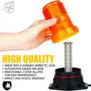 Xprite 30 LED Beacon Lights for 10-110V for Forklift ATV Tractor Golf Cart UTV Truck Bus-2PCS