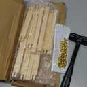 Wooden Needlepoint Stretcher Bars Kit 12pcs 6/8/12 Inch Frame with 100 Tacks, Rubber Mallet & Pry Tool for Embroidery, Cross Stitch 6 Adjustable Sizes for Beginners, Artists, DIY Crafts