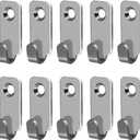 10pcs Heavy Duty Hanger 304 Stainless Steel Wall Mounted Mini J Hook for Mirror Picture Frames Hanging Wire/D Rings/Keyhole Hangers