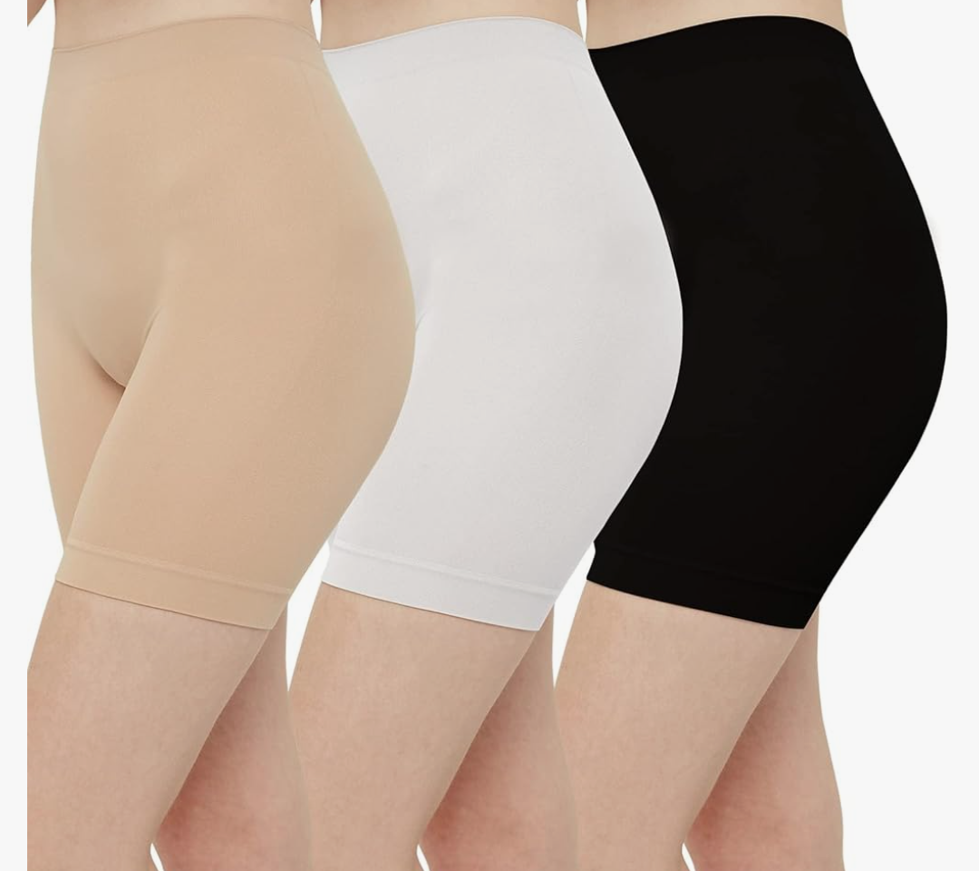 INNERSY Women's Slip Shorts for Under Dresses High Waisted Summer Shorts 3-Pack S