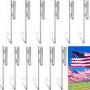 Shimeyao 3 Pcs 23 Inch Flag Spike Heavy Duty Feather Flag Ground Spike Pole Ground Stake for Swooper Metal Stakes for Garden Lawn Base