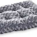 Amazon Basics Washable Cat and Dog Bed, Cozy Crate Pad for Large Dogs, Indoor, 40 x 27 x 3.5 inches, Gray
