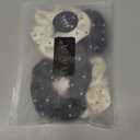 YANA Statin Scrunchie Hair Ties for All Hair Types, Pack of 4 (Polka Dots, Black and White)
