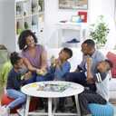 Monopoly Junior Super Mario Edition Board Game, Fun Kids' Ages 5 and Up, Explore The Mushroom Kingdom as Mario, Peach, Yoshi, or Luigi (Amazon Exclusive)