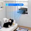 JET BLACK LIMITED EDITION Midea U Shaped Window Air Conditioner for Bedroom 6000 BTU, Smart Control, Inverter Technology Room Darkening Side Vents Ultra Quiet Innovative Window-Friendly Design