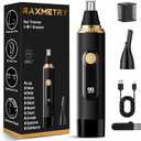 Nose Hair Trimmer for Men and Women,2026 Professional Painless IPX7 Waterproof Eyebrow & Facial Hair Trimmer,USB Rechargeable with LED Display Dual-Edge Blades,Black