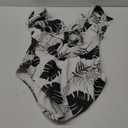 SPORLIKE Women One Piece Swimsuit V-Neck Ruffle Bathing Suit Padded Monokini (Medium)