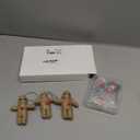 Poen 3 Pcs Voodoo Dolls Horror Doll with 30 Skull Pins, Christmas Stuffing Decoration Funny Inspirational Positive Ornaments Gifts for Friend Coworkers New Year Halloween Party Supplies(Hemp Rope)