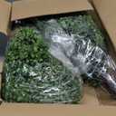 Artificial Boxwood Topiary Trees for Outdoors, 2 Pack Faux Topiary Ball Tree UV Resistant Fake Shrubs Evergreen Bush Plants for Front Porch Garden Yard Balcony Wedding Decor, 2 Led String Light