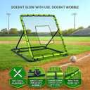 Baseball Rebounder Net 4x4.5 Ft Pitchback Trainer Bounce Back Fielding Net for Baseball and Softball Rebound Solo Practice with 3 Ball Return Angles