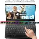 Keyboard Case for Samsung Galaxy Tab S11 SM-X730, SM-X736, SM-X736B - 7 Colors Backlit Keyboard Cover and Mouse (Black)