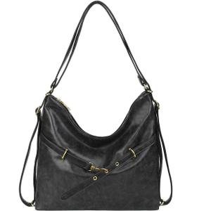 Shoulder Bag for Women Hobo Bags with Top Handle (Black)