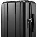 LUGGEX Carry On Luggage 22x14x9 Airline Approved, L2 100% PC Hard Shell Travel Suitcase with Smooth Spinner Wheels, TSA Lock (EX-Core, Black, 20 Inch, 40L)
