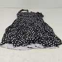 Women Swimsuit Polka Dots  Black Large