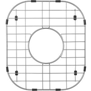 Serene Valley Sink Protector Grid 11-11/16" x 13-3/16", Centered Drain with Corner Radius 3-1/2", 304 Stainless Steel Material NLW1311C