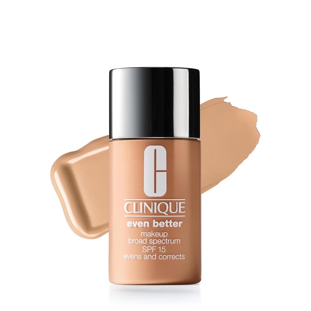 Clinique Even Better Makeup Liquid Foundation SPF 15 With Vitamin C For Dry + Oily Combination Skin Types | Medium Coverage + Natural Finish | Evens Skin Tone + Reduces Dark Spots (AV Neutral CN 52 - Moderately Fair, Cool-Neutral Undertones)