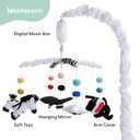 The Peanutshell Baby Crib Mobile for Boys & Girls, Musical, Montessori Nursery Mobiles, Black and White Crib Decor, High Contrast Mobile, Crib Toys Hanging, Crib Accessories Boy