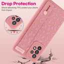 OOK Compatible with Samsung Galaxy A52 5G Case with Wrist Strap, Leopard Silicone Shockproof Protective Slim Anti-Scratch Cheetah Cover for Women Girls, Pink