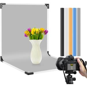 Small Backdrop Stand 1.3x2.6ft, Flat Lay Seamless Paper Props, Detachable Crossbar, Portable Background Stand Support for Photography, Table Backdrop Holder for Makeup Food Small Product Photography