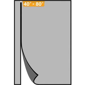 Yotache Reversible Side Opening Magnetic Screen Door Fits Door Size 40 x 80, Reinforced Sewing Mesh for Balcony, French, Sliding Door, Actual Screen Size 42" x 81", Black