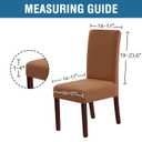 H.VERSAILTEX 100% Waterproof Dining Chair Covers Stretch Chair Covers for Dining Room Set of 6 Parson Chair Slipcovers Chair Protectors Covers Dining, Soft Thick Solid Fleece Fabric Washable, Camel