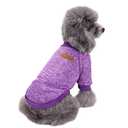 Jecikelon Dog Clothes Dogs Sweater Soft Puppies Clothing Winter Puppy Sweaters Warm Outfit for Dogs Small XXS XS Cat Apparel (Purple, XS)