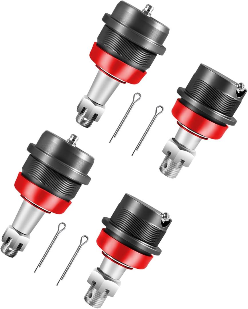 10642 4PCS Heavy Duty Suspension Ball Joints Upper and Lower Compatible with Jeep for Cherokee 1984-2001, for Comanche 1986-1992, for Grand Cherokee 1993-1998, for Wrangler 1987-2006