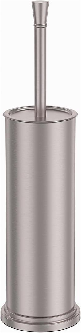 Toilet Brush and Holder Set304 Stainless Steel Heavy Duty Toilet Bowl BrushRemovable Inner Bowl and Splash ProtectionBathroom Toilet Brush-Dense Bristles for Through Cleaning