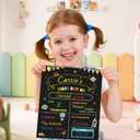 10 Packs First Day of School Sign, 12" X 10" Back to School Sign, Double-Sided Paper Chalkboard First and Last Day of Schools, Reusable Photo Prop for Kindergarten Preschool Kids with 6 Liquid Chalk