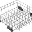 W10728159 Dishwasher Lower Rack with Wheels, Fit for Kitchenaid Dishwasher Rack, W10525646 W10780925 Dishwasher Rack Lower Intended for Maytag Dishwasher Parts Deep 22in Wide 20.8in