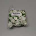 KESOTO 50pcs Mini White Roses Artificial Flowers Bulk, 1.6" Small Silk Fake Roses Flower Heads for Decoration, Crafts, Wedding Centerpieces Bridal Shower Party Home Decor