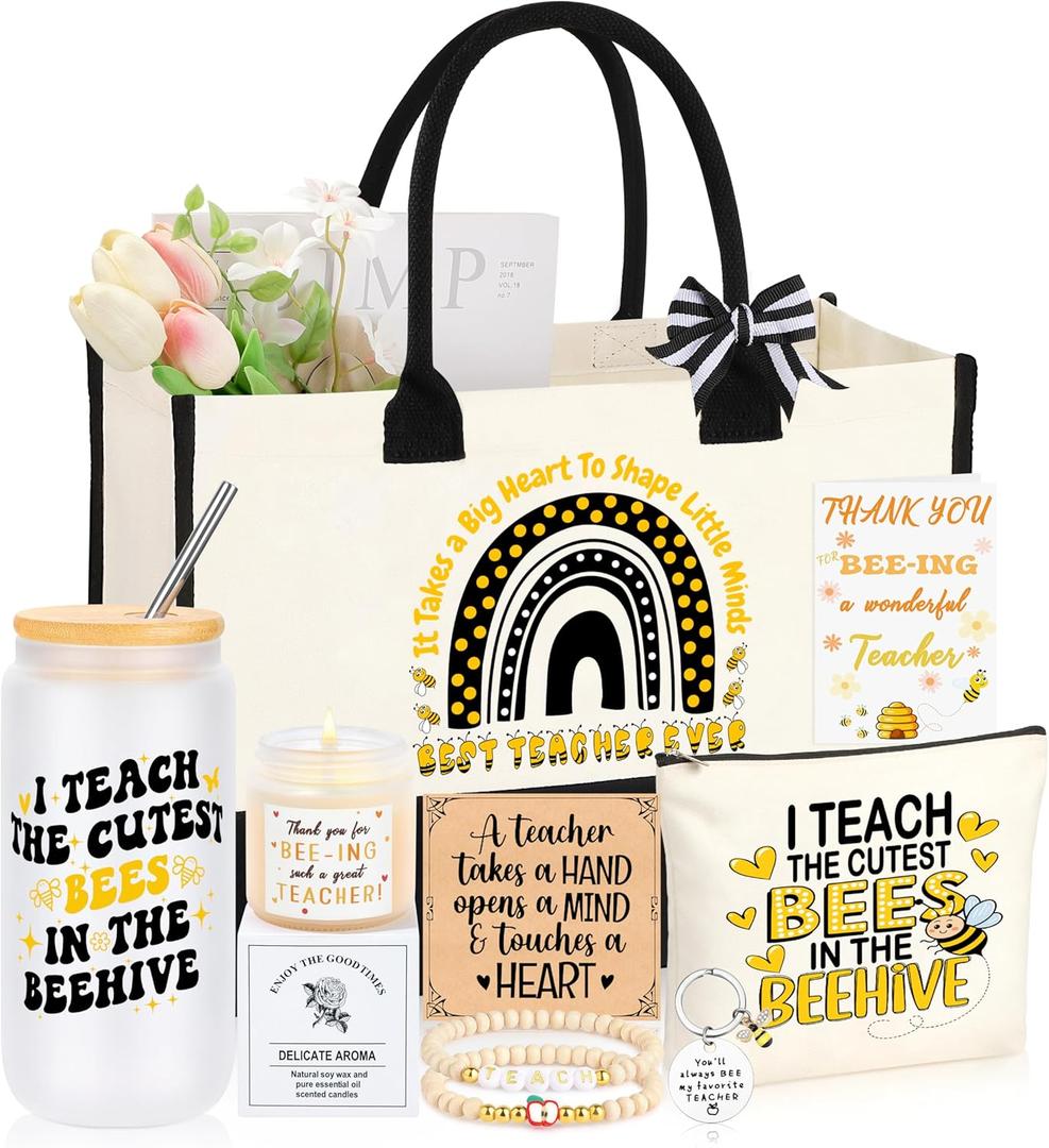 Teacher Appreciation Gifts for Women, Christmas Birthday Gifts for Best Teacher from Student, Graduation Thank You Gifts Basket for Women