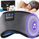 TOPOINT Sleep Mask with Headphones Bluetooth 5.4 Wireless, Sleep Headphones Earphones Earbuds with Microphone HD Speakers Music, Blackout Eye Mask for Sleeping Travel Meditation Men Women Cool Gadgets (Dark Grey)