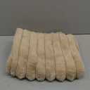 MADIZZ Set of 2 Faux Wool Plush Decorative Throw Pillow Covers 18x18 Inch Brown Fluffy Striped Soft Decorative Cushion Cover for Sofa Bedroom Pillow Shell