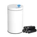 kaylowe Motion Sensor Bathroom Trash Can with Lid 4 Gallon Stainless Steel Garbage Cans Automatic Touchless Garbage Bin for Kitchen, Bedroom, Office, Living Room, White