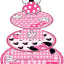 Pink Minnie Cupcake Stand 12Inch Cardboard Cupcake Tray for Wedding Birthday Baby Shower Pink Minnie Birthday Party Supplies