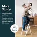 WOA WOA Step Ladder for Home, Foldable Step Stool for Kitchen with Non-Slip Pedals, Sturdy Ladders Supports up to 330 lbs, Compact and Portable - 2 Step/White