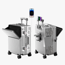 Zipperless Luggage, Polycarbonate Aluminum Hard Shell, Expandable Carry-On Suitcase with Spinner Wheels, Hard Shell Suitcase, 26 Inch Cabin