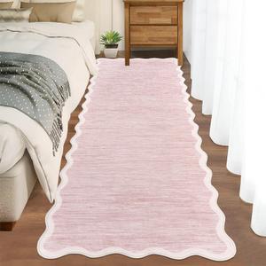 GarveeHome Scalloped Washable Rug 9x12 Area Rug for Living Room